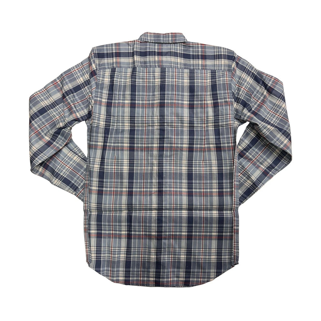 Carhartt FR Men's Slate Blue Plaid Shirt -Rugged Flex Work Wear L/S CAT 2 (S371)