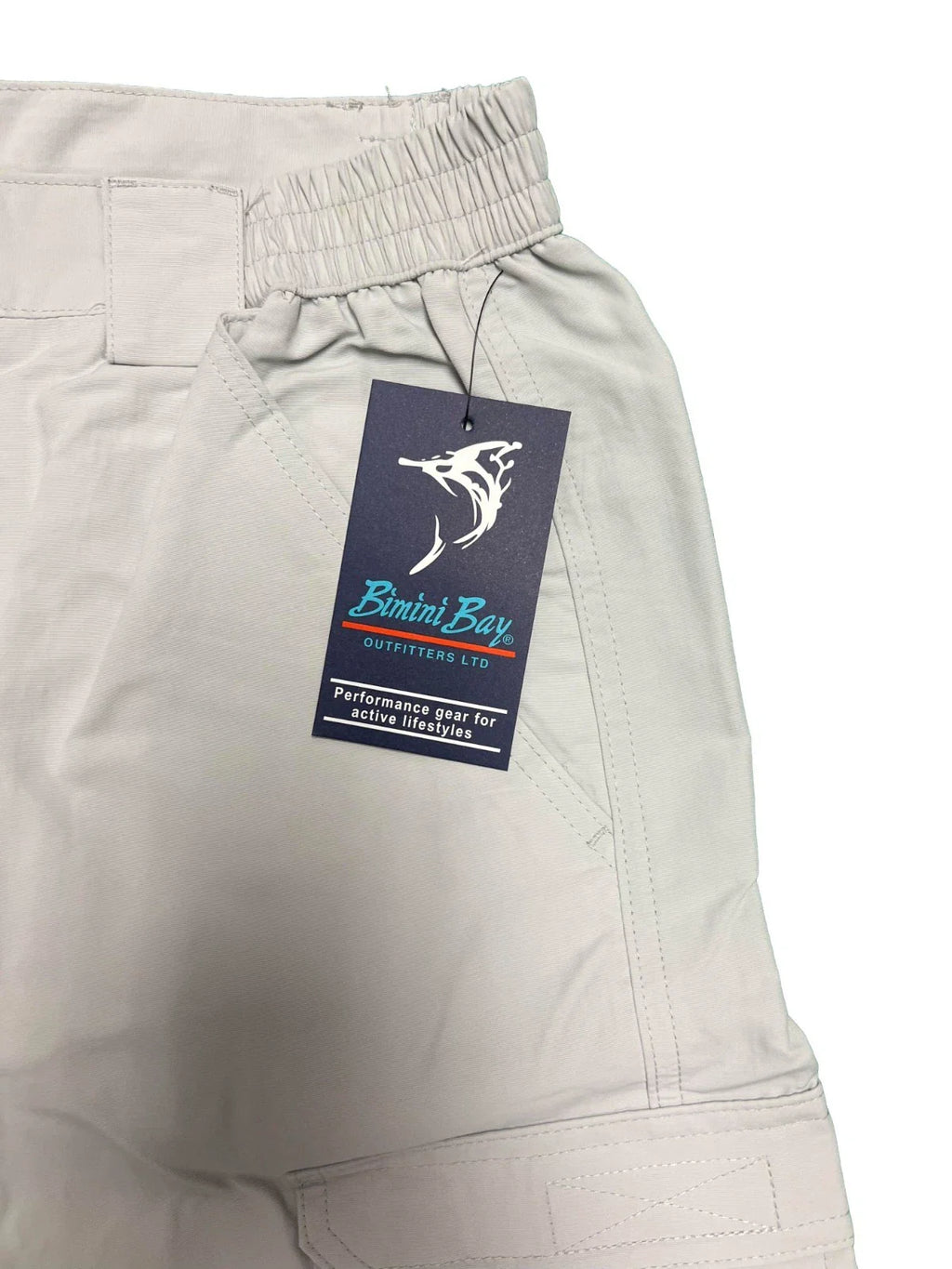 Bimini Bay Outfitters Men's Glacier White Short Boca Grande II Fishing (S02)
