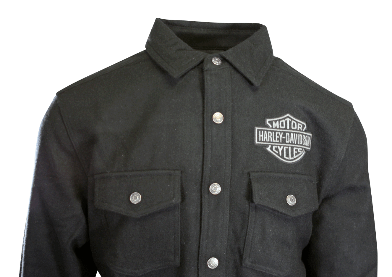 HD Branded Men's Shirt Black Beauty Shadow Long Sleeve Woven (S61)