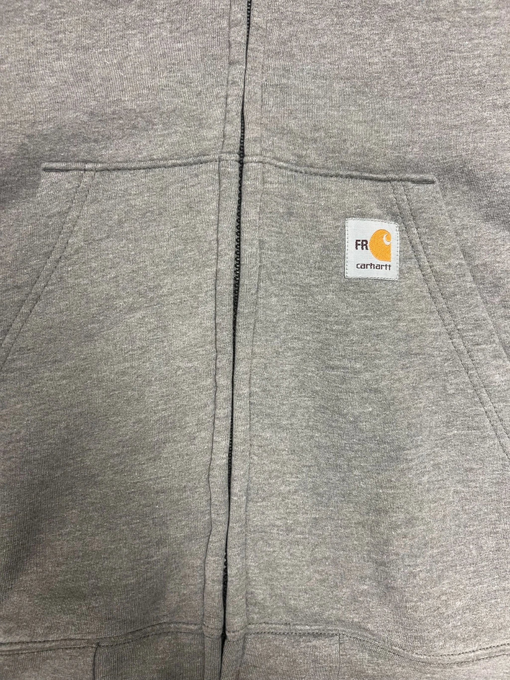 Carhartt FR Men's Grey Sweatshirt Midweight Hooded Zip Front (S41)