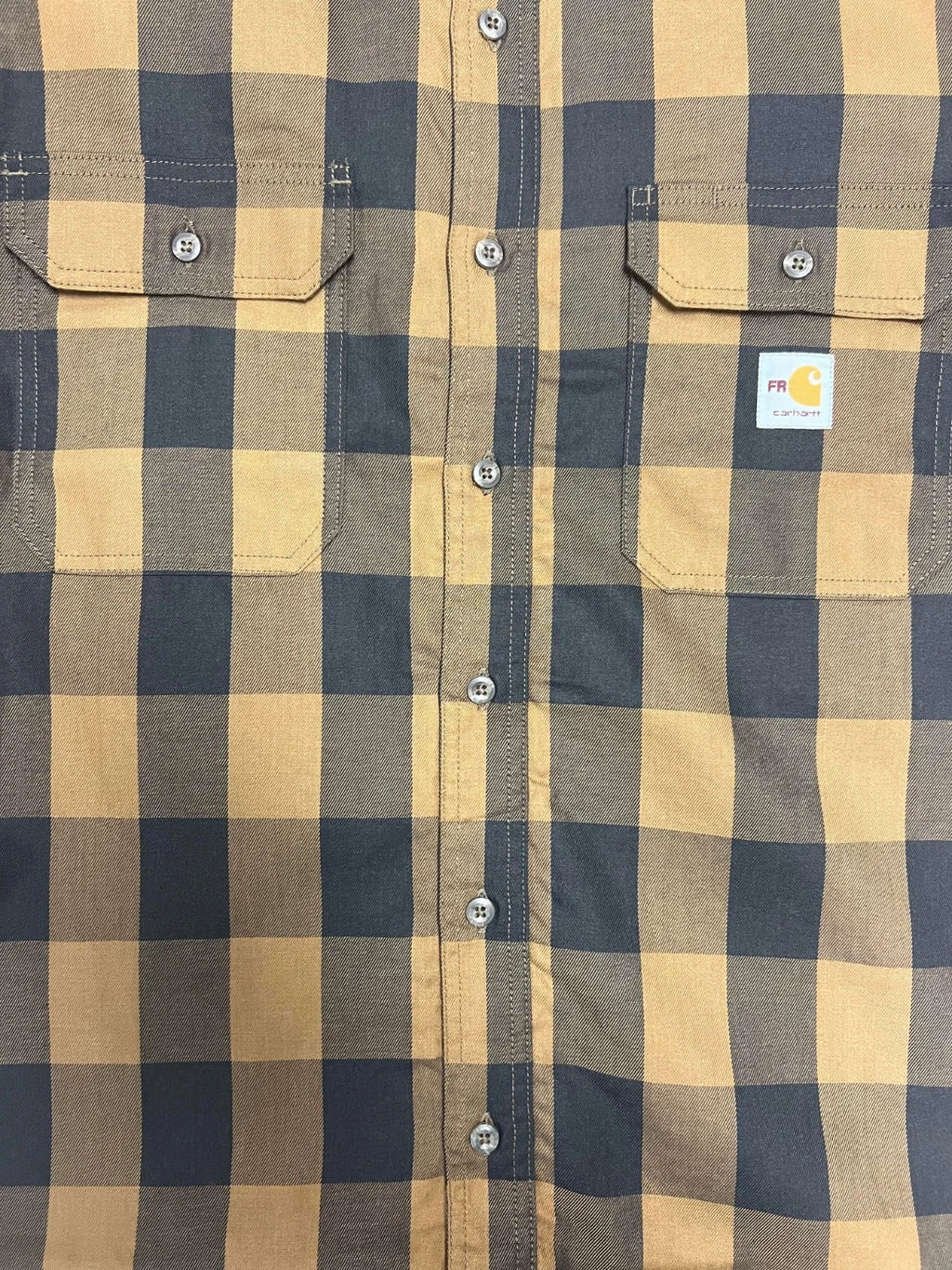 Carhartt FR Men's Brown Force Rugged Flex Original Fit Twill Plaid L/S (S364)