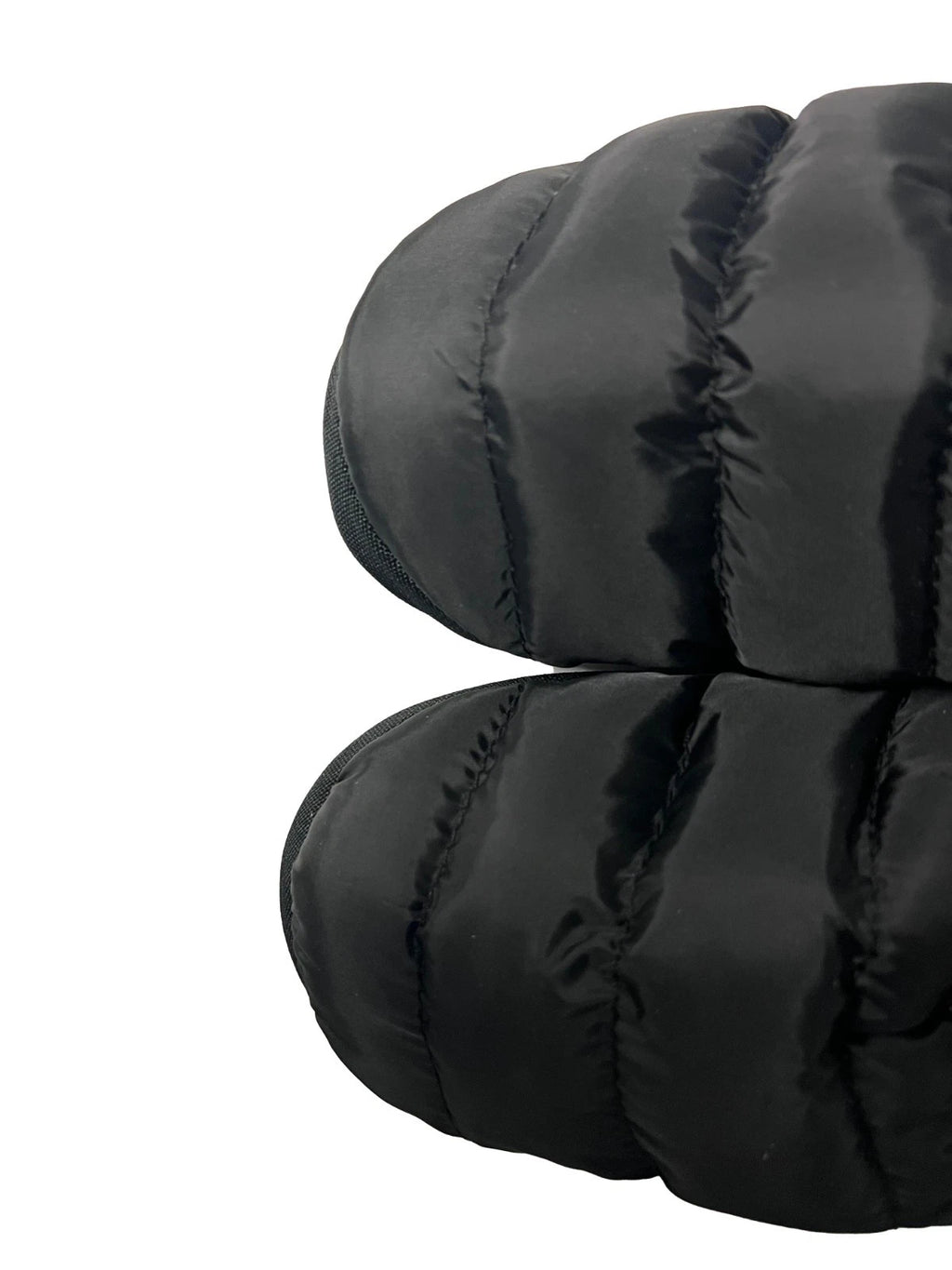 Bench Juniors Kid's Black Puffer Slippers with Rubber Sole FiberFill (S01)