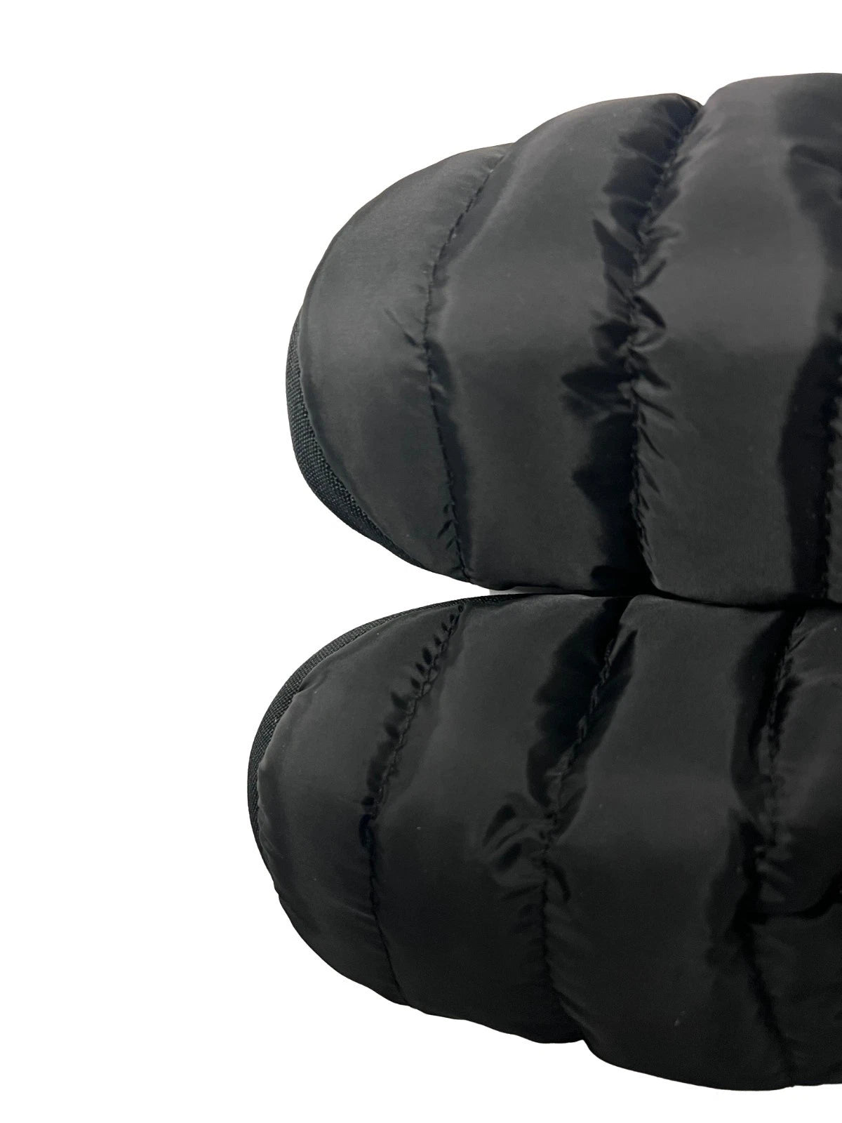 Bench Juniors Kid's Black Puffer Slippers with Rubber Sole FiberFill (S01)