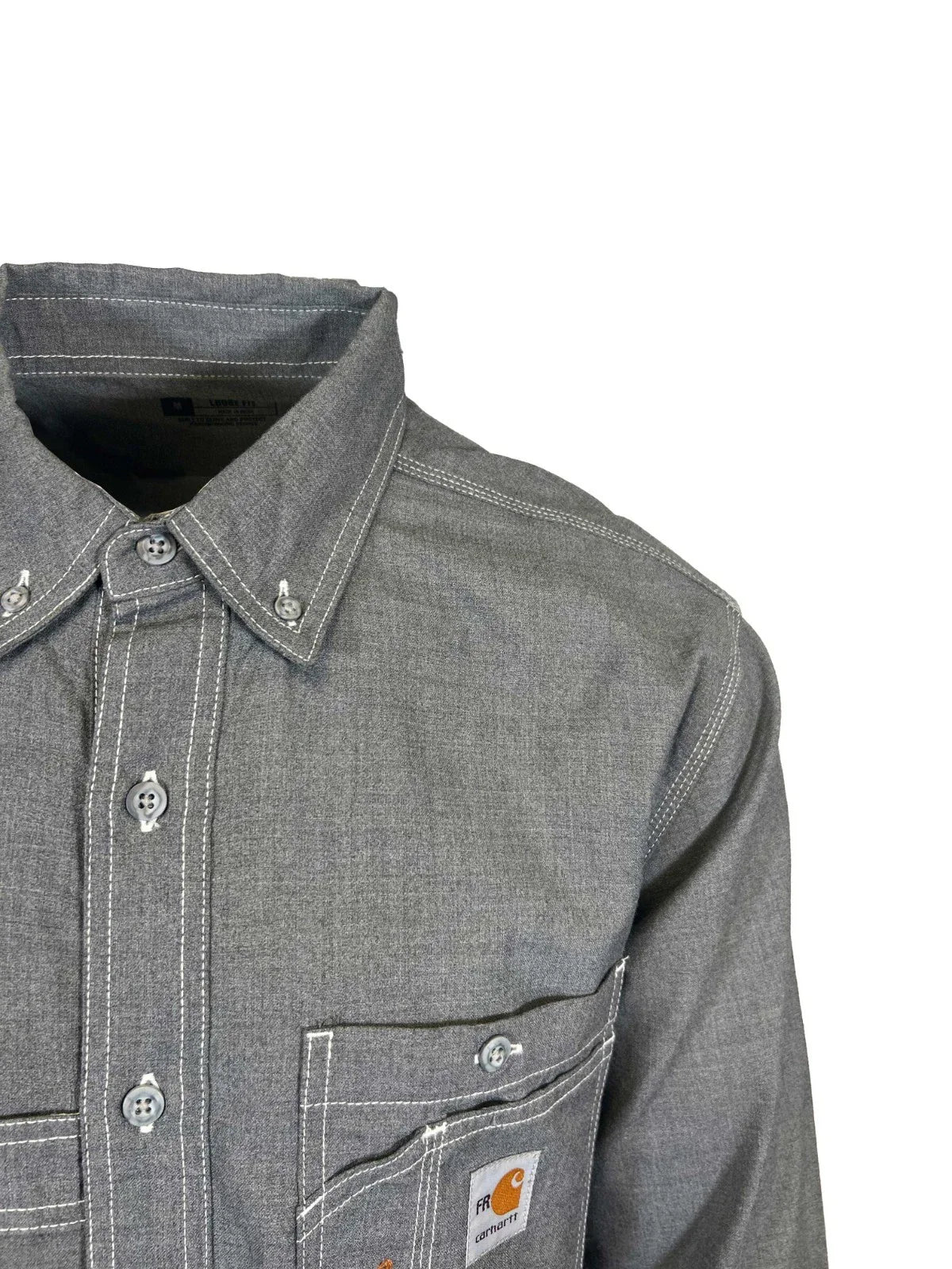 Carhartt FR Men's Grey Shirt Flame Resistant Long Sleeve Lightweight (S01)
