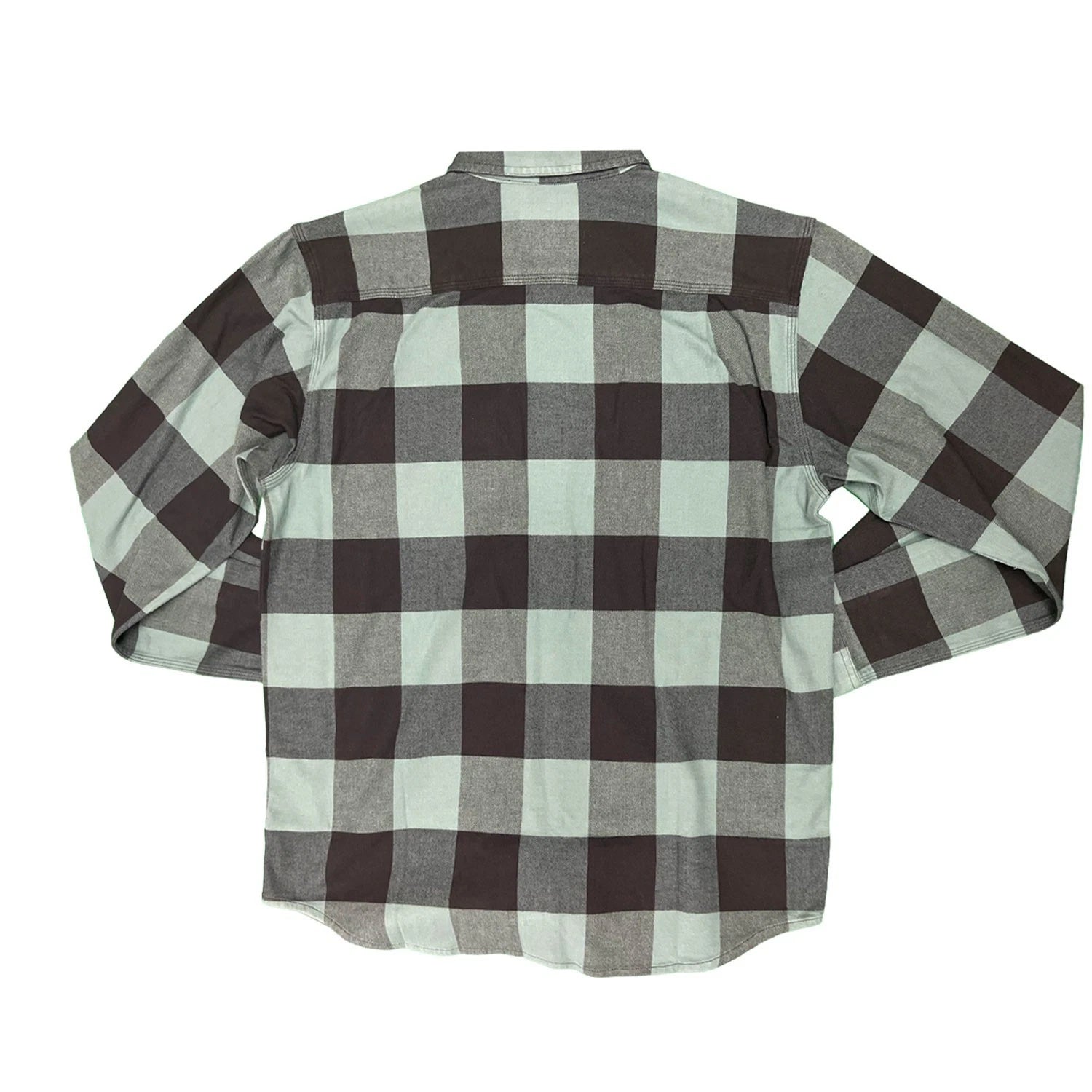 Carhartt Men's Slate Green Plaid Shirt Relaxed Fit Flannel L/S (S360)