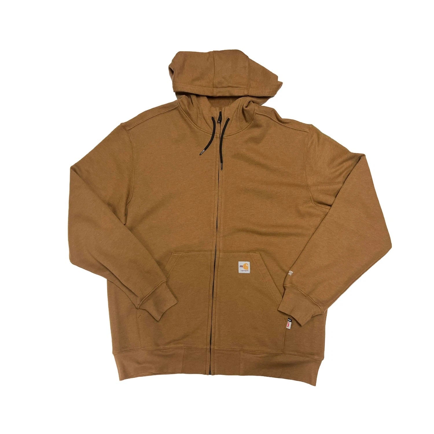 Carhartt FR Men's Brown Sweatshirt Midweight Hooded Zip Front (S46)