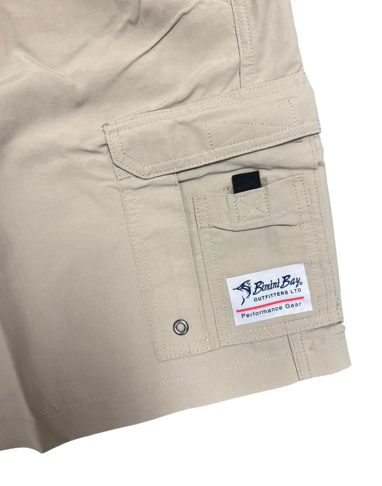 Bimini Bay Outfitters Men's Khaki Short Boca Grande II Fishing (S05)