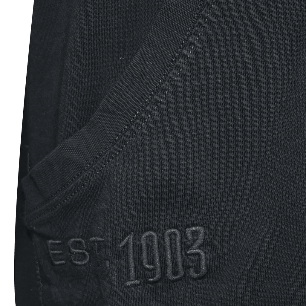 HD Branded Men's Hoodie Black Iron Block Distressed Full Zip (S08)