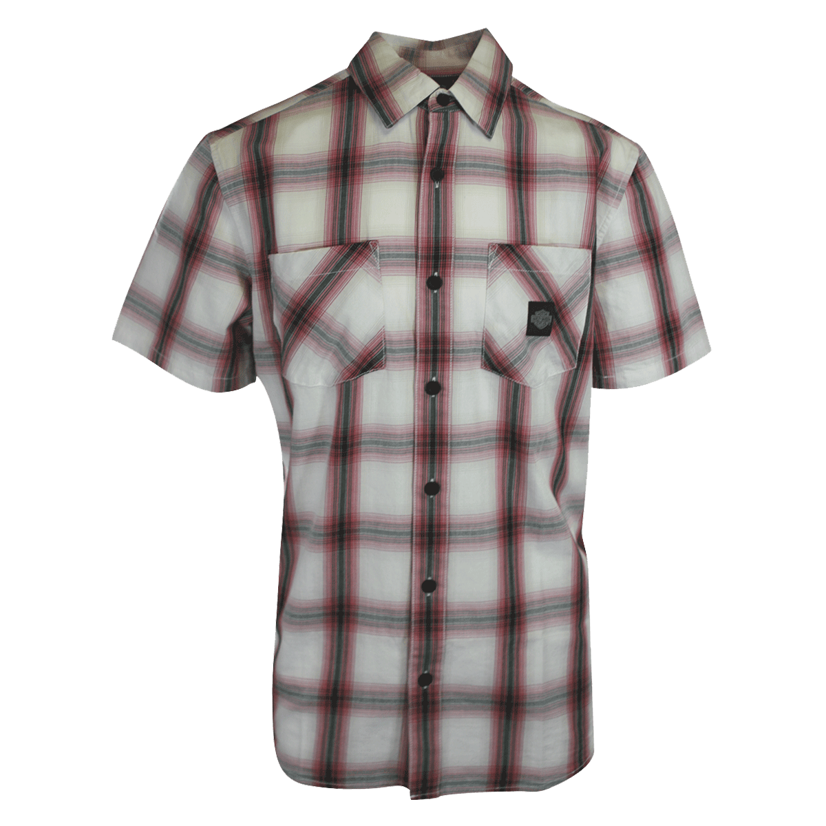 HD Branded Men's Shirt Red Plaid Forever S/S Woven (S54)