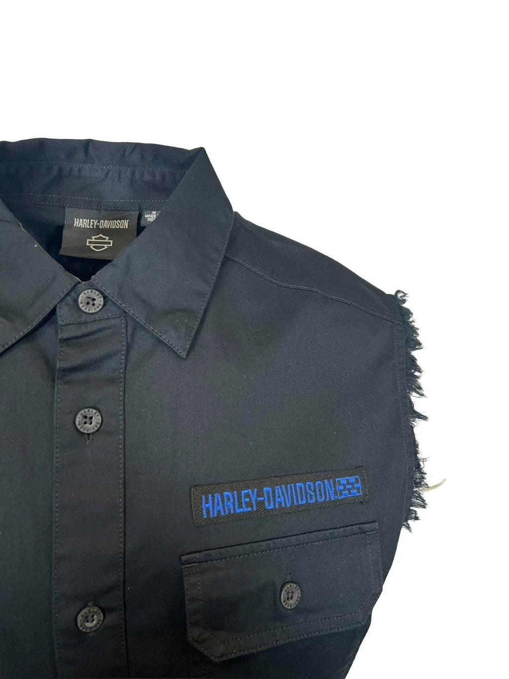 HD Branded  Men's Black Vest Racing Logo Patch Sleeveless Shirt (S69)