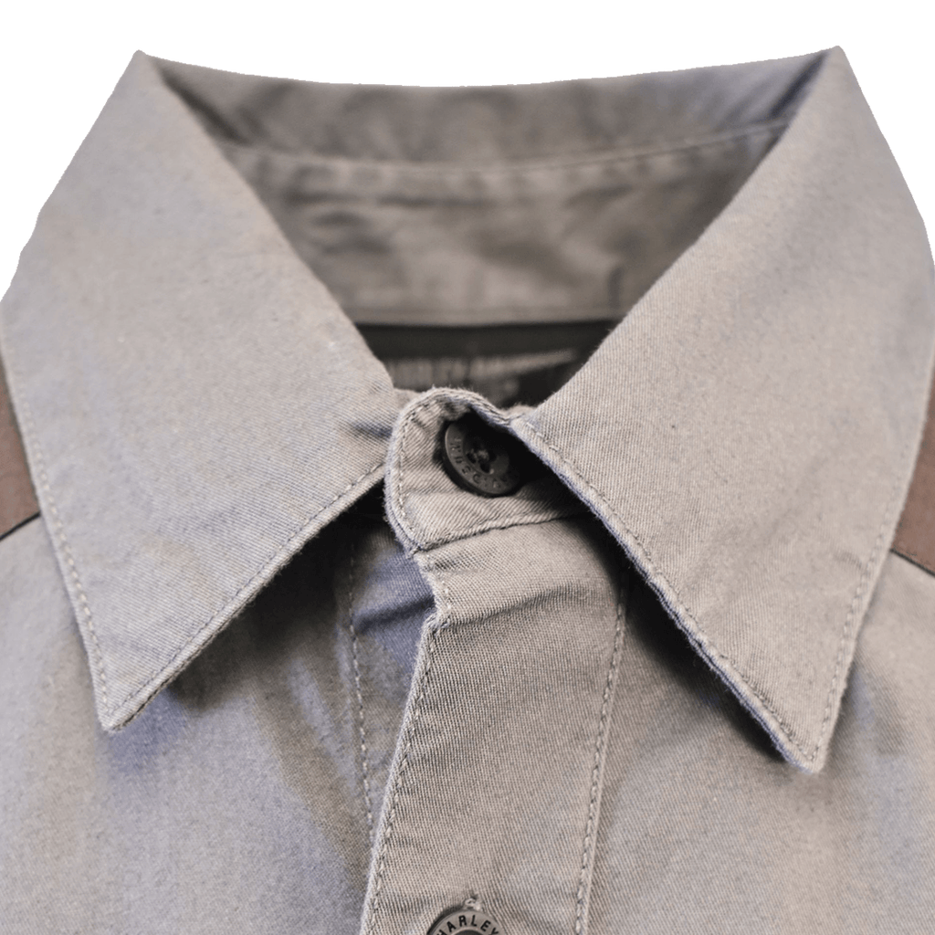HD Branded Men's Shirt Dark Grey HDMC Long Sleeve Woven (127)