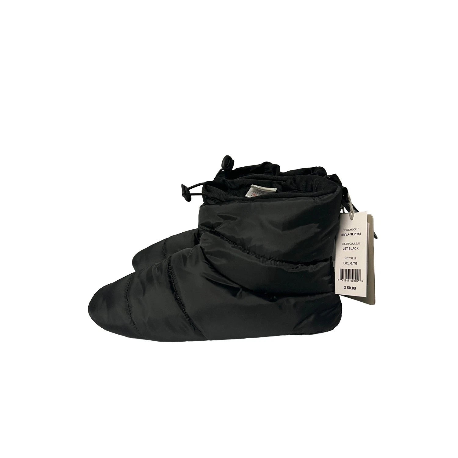 Bench Men's Jet Black Puffer Slippers Indoor FiberFill (S03)
