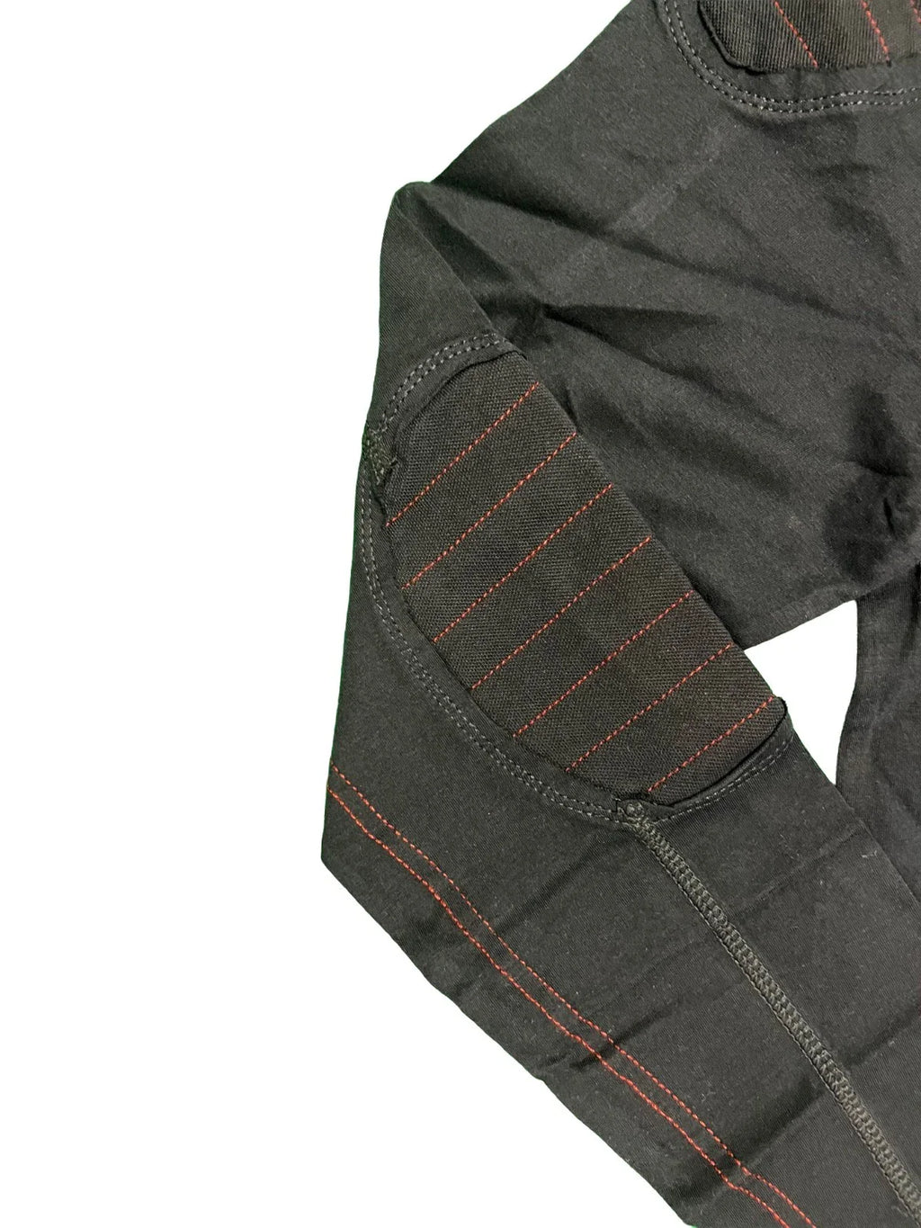 HD Branded Men's Black Shirt Reinforced Ribbed Paneling L/S Tee (S108)