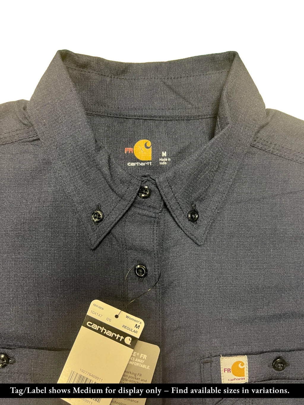 Carhartt FR Women's Navy Shirt Flame Resistant Long Sleeve Lightweight (S03)