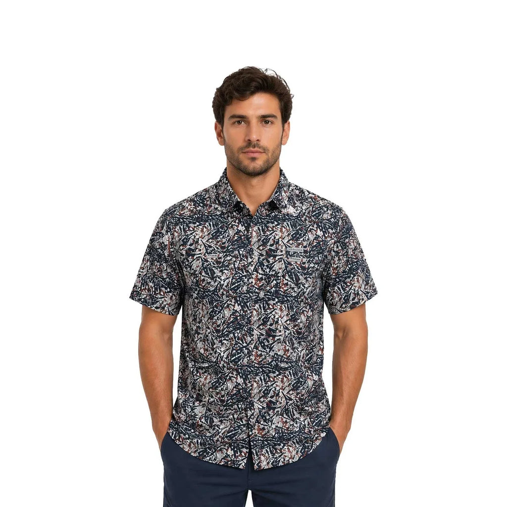 Columbia Men's Nocturnal / Marlin Palms Shirt PFG Super Slack Tide S/S (906)