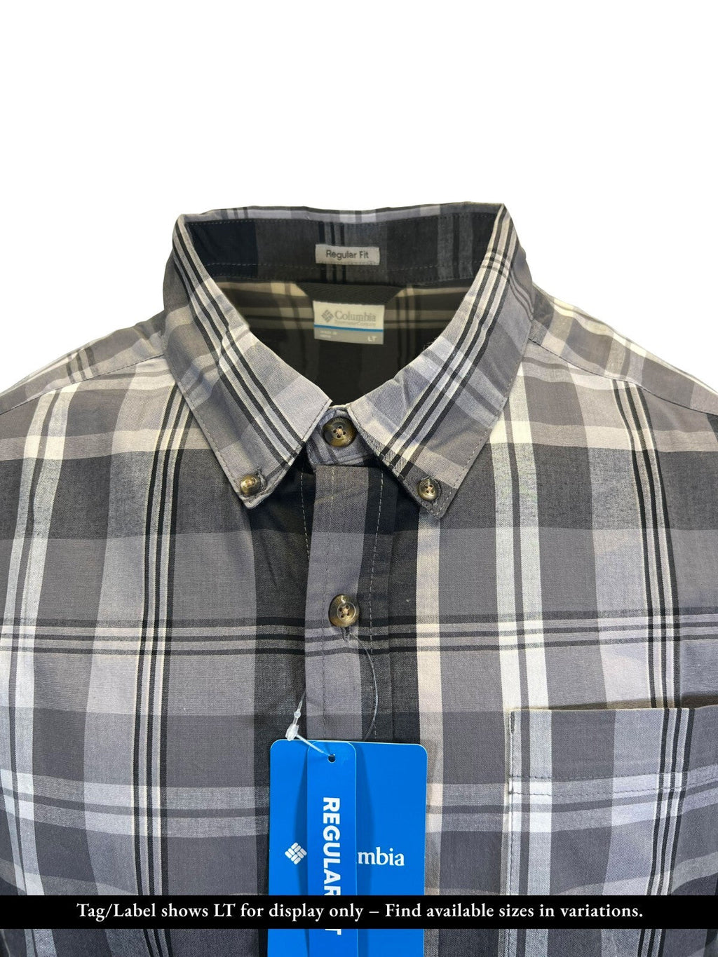 Columbia Men's Flint Grey Multi Plaid Rapid Rivers II S/S Shirt (026)