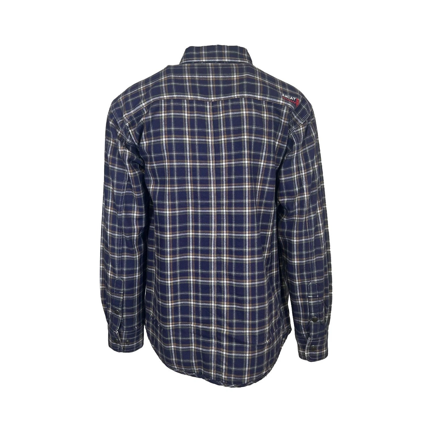 Ariat FR Men's Navy Plaid Shirt Monument Jacket Long Sleeve (S61)