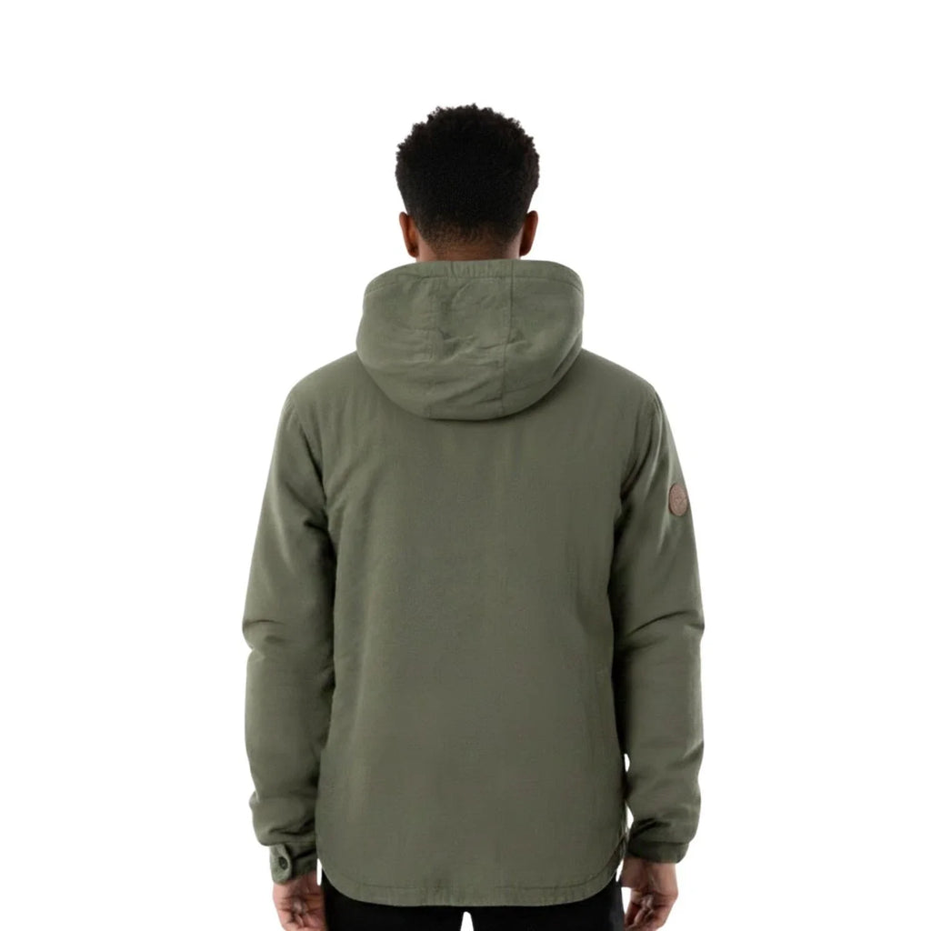 Rip Curl Men's Dark Olive Jacket Gibbos Sherpa Lined (S04)