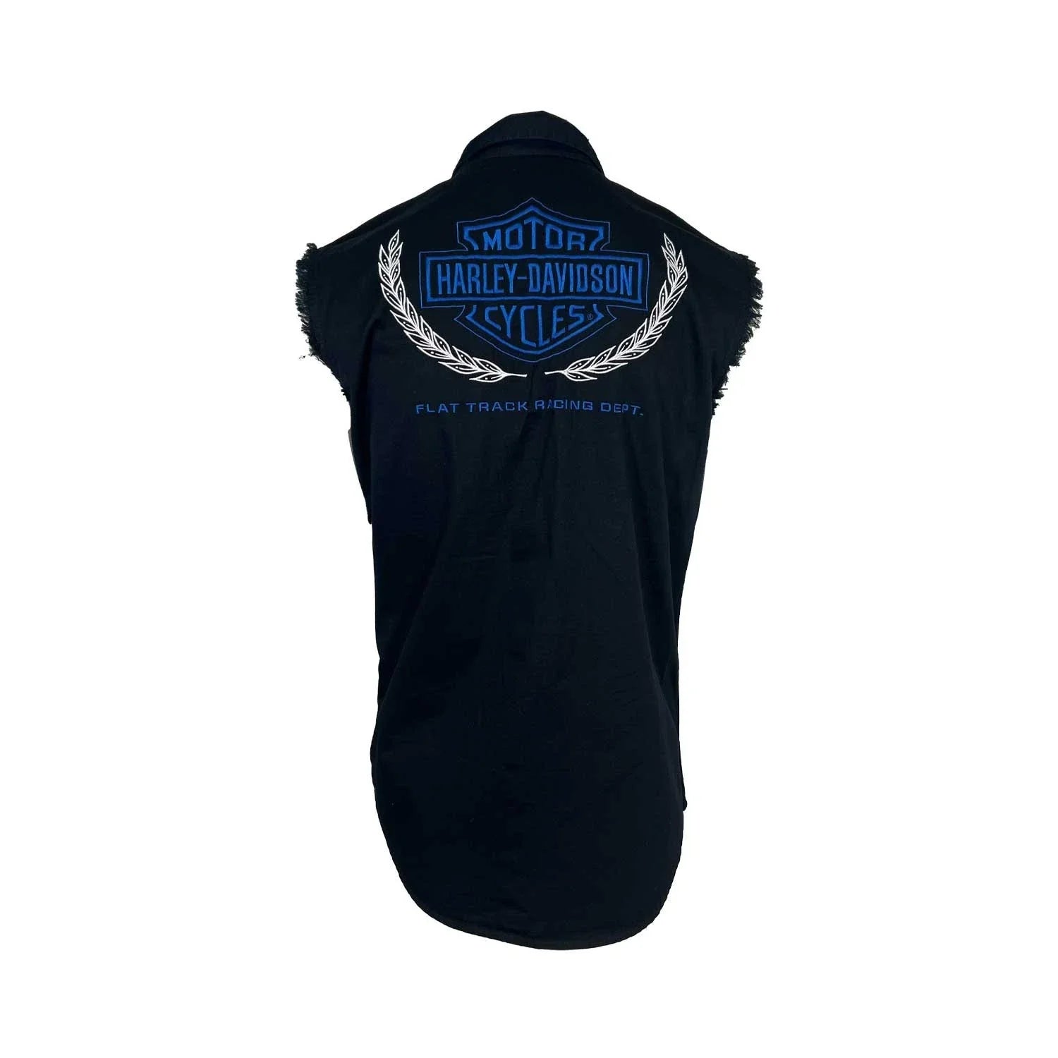 HD Branded  Men's Black Vest Racing Logo Patch Sleeveless Shirt (S69)
