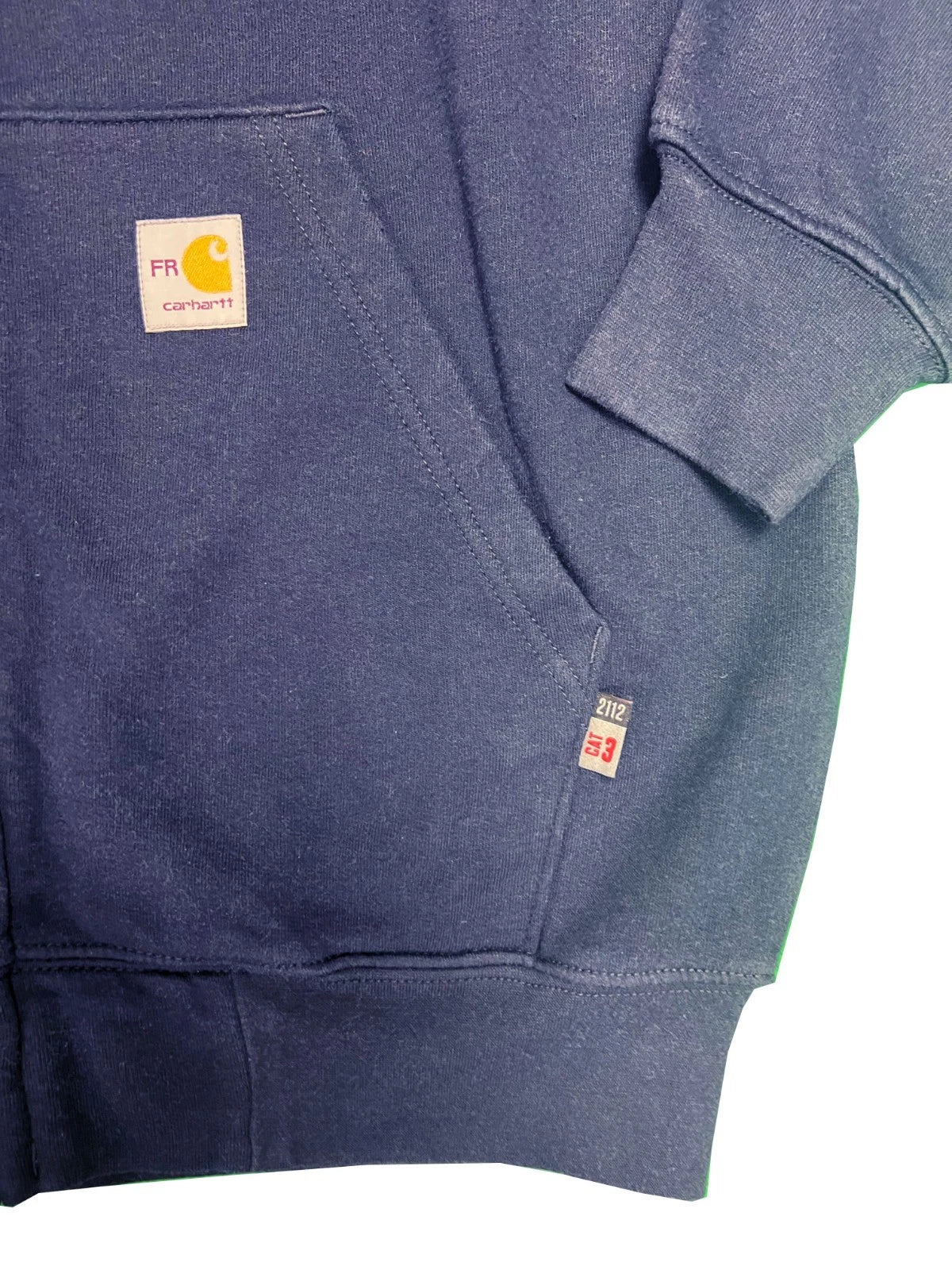 Carhartt FR Men's Navy Sweatshirt Midweight Hooded Zip Front (S40)
