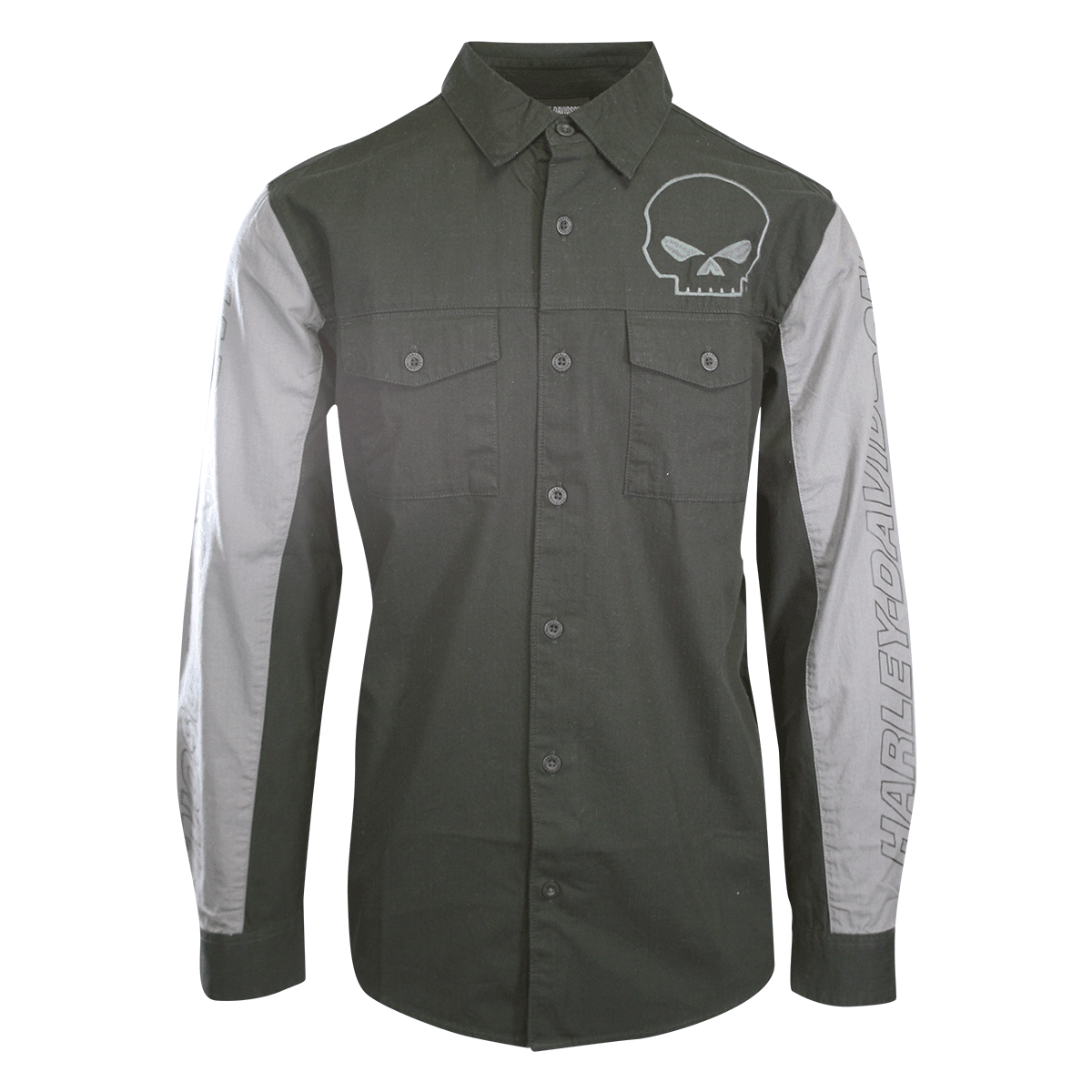 HD Branded Men's Shirt Black Beauty Willie G Skull Viper L/S (S63)