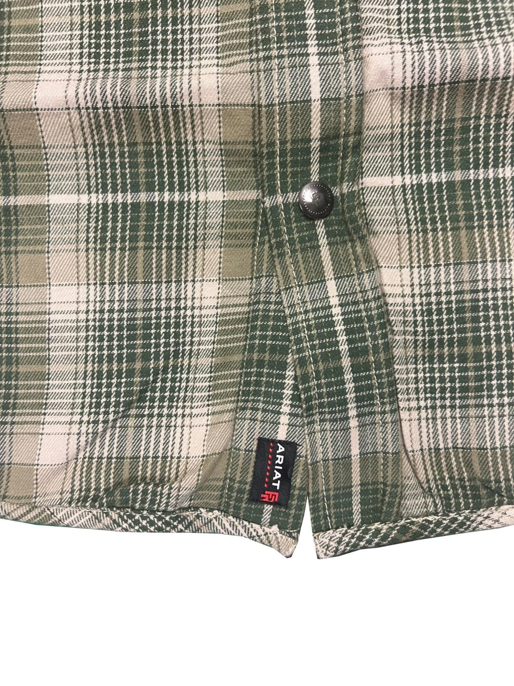 Ariat FR Men's Green Plaid Shirt Monument Jacket Long Sleeve (S59)