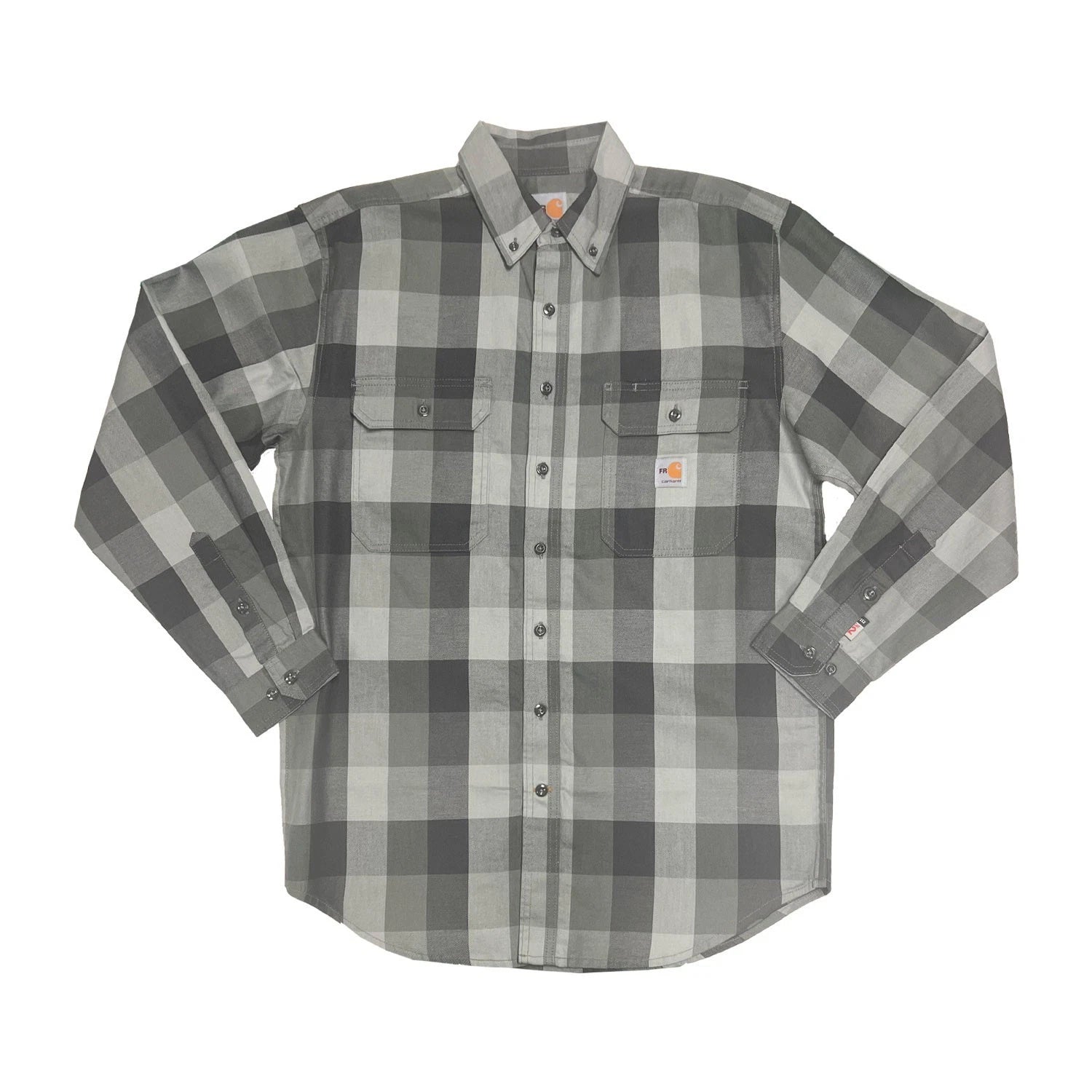 Carhartt FR Men's Grey Shirt Rugged Flex Original Fit Plaid L/S (S367)