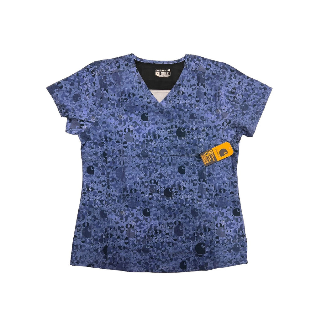 Carhartt Women's Geo Logo Riverside Scrub - Fast Dry V-Neck Top (S51)