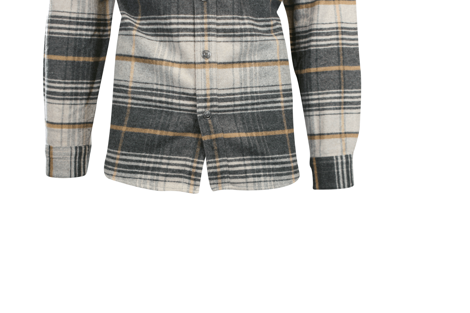 HD Branded Men's Shirt Grey Plaid Bar & Shield Premium L/S (S62)