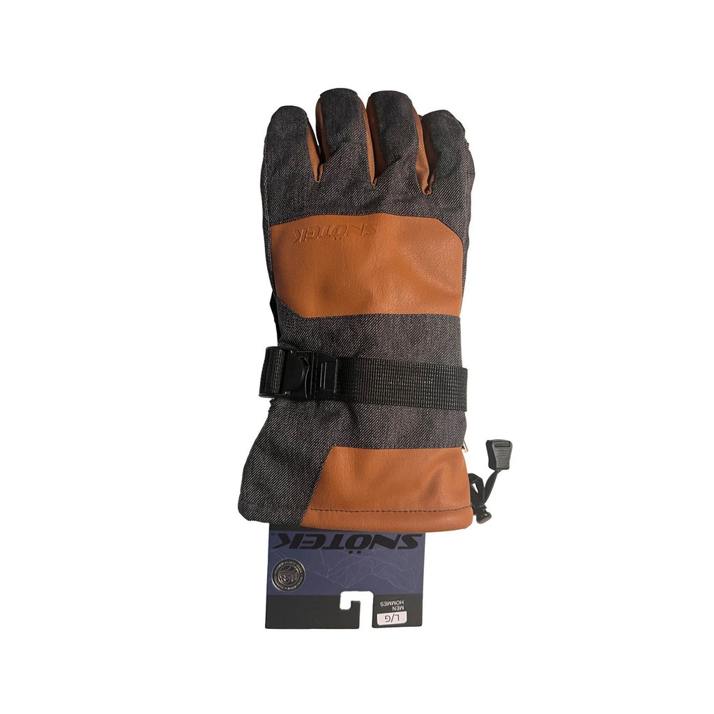 Snotek Men's Dark Tan Gloves - Weatherpoof ST216 Winter Glove 2 Pack (S09)