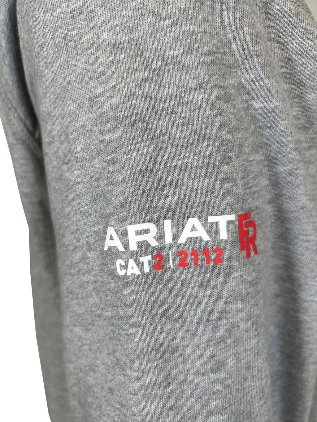 Ariat FR Men's Silver Fox Heather Pullover Hoodie Long Sleeve (S71)