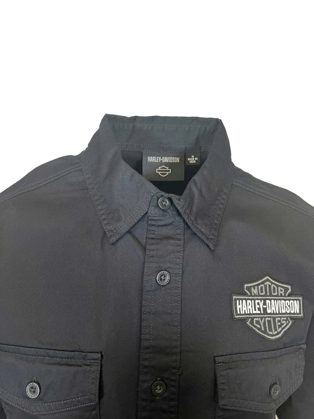 HD Brand Men's Black Shirt Ashes Lightweight Cotton Twill S/S (S346)