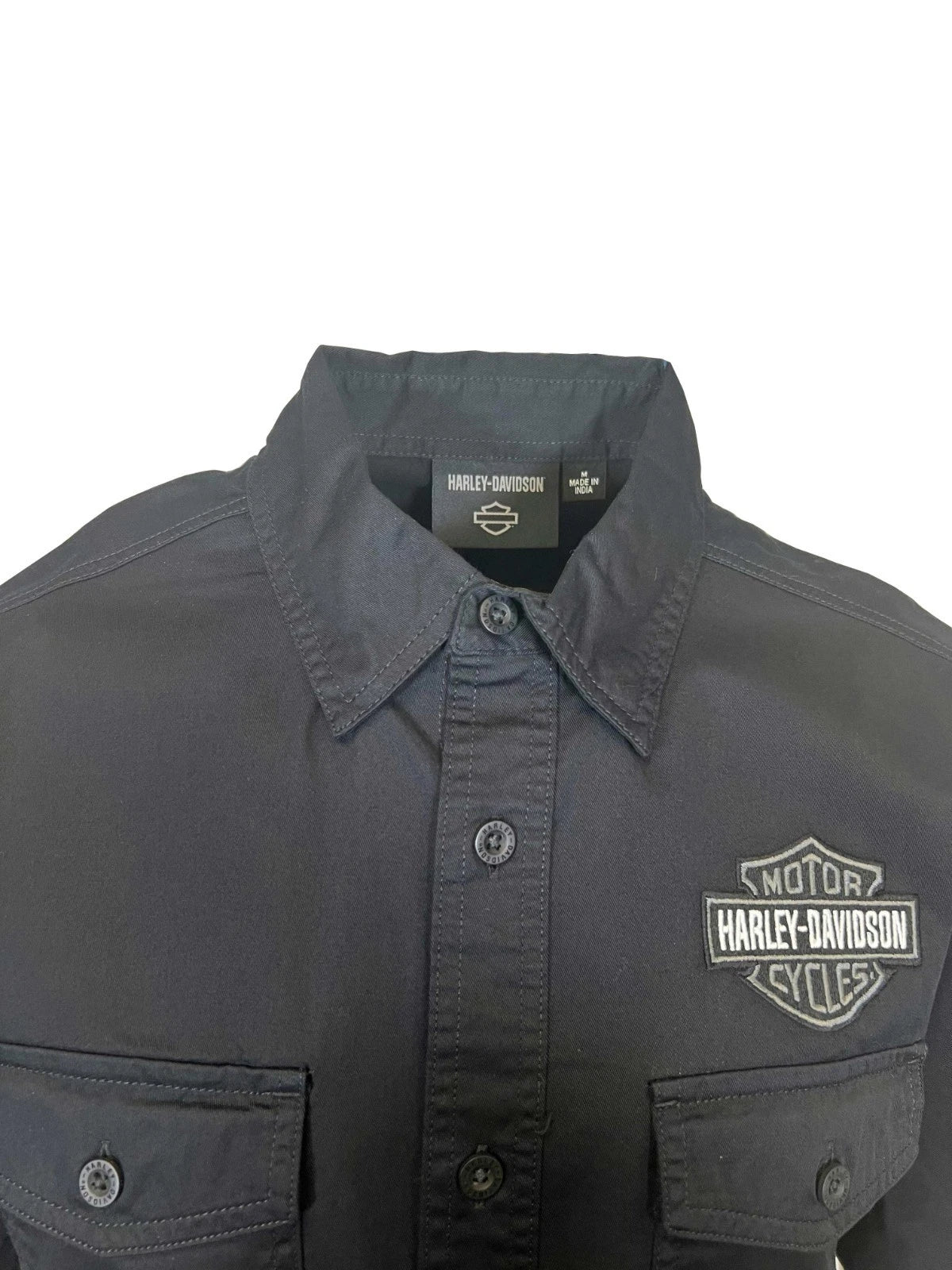 HD Brand Men's Black Shirt Ashes Lightweight Cotton Twill S/S (S346)