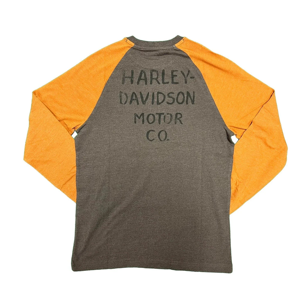 HD Branded  Men's T-Shirt Charcoal and Rust Raglan Eagle Tee (S106)