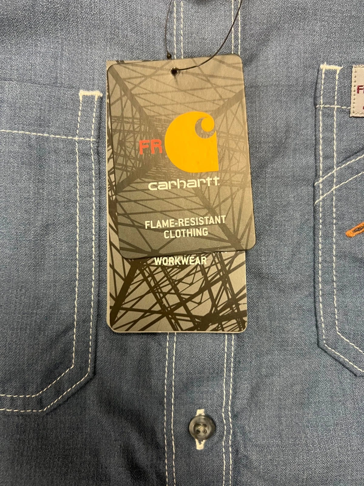 Carhartt FR Women's Steel Blue Shirt Flame Resistant Long Sleeve (S01)