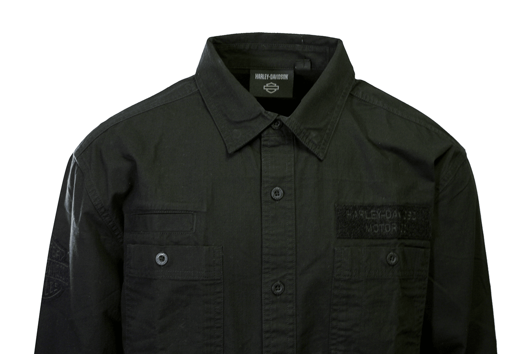 HD Branded Men's Shirt Black Beauty Park Shirt L/S Woven (S64)