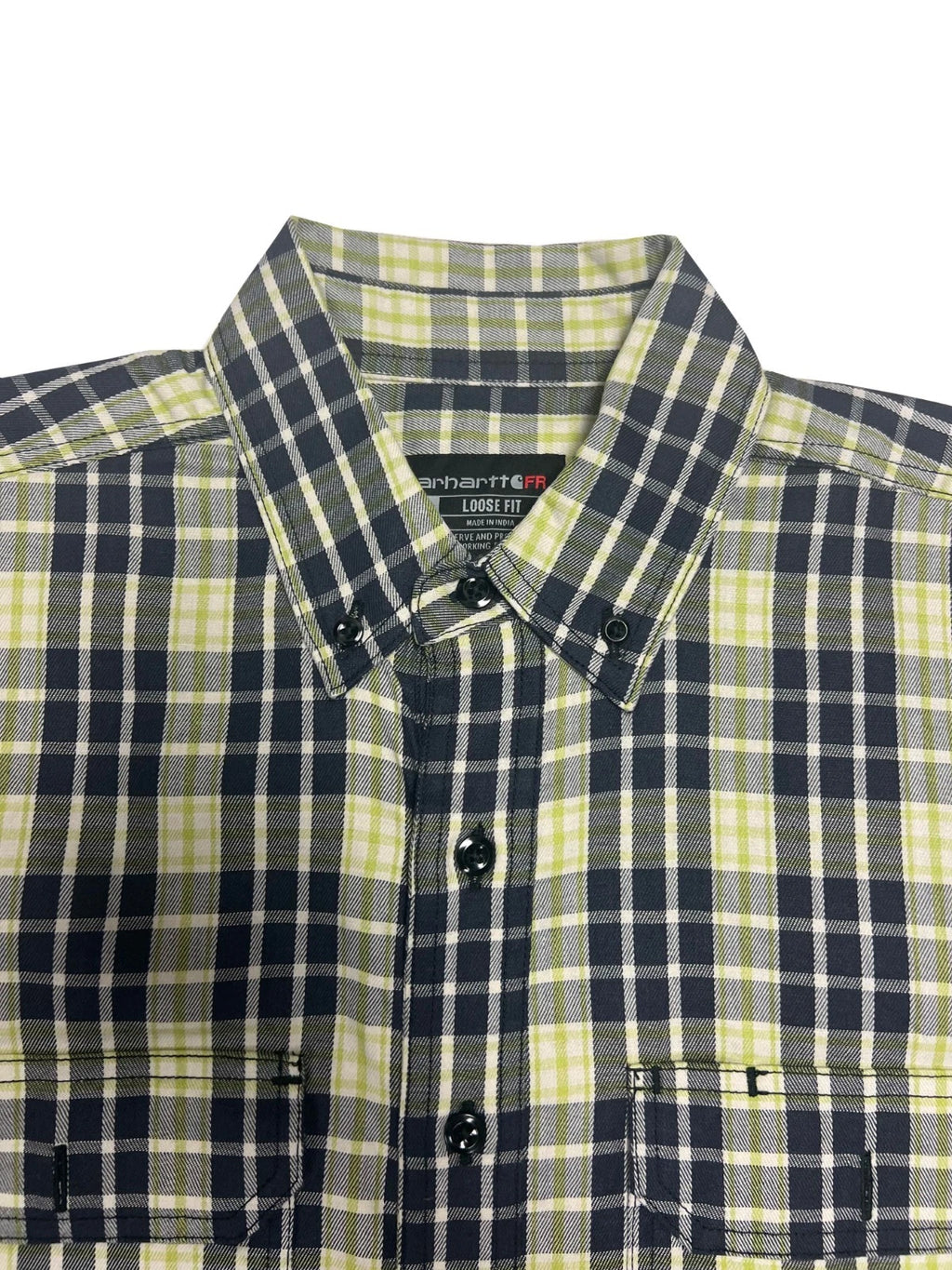 Carhartt FR Men's Sour Apple Shirt Rugged Flex Original Fit Plaid L/S (S366)