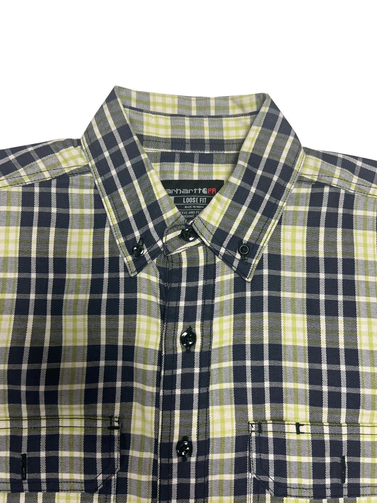 Carhartt FR Men's Sour Apple Shirt Rugged Flex Original Fit Plaid L/S (S366)
