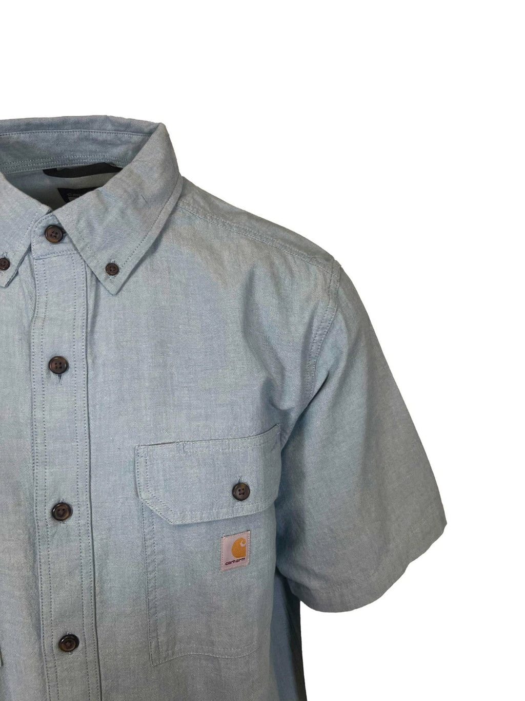 Carhartt Men's Blue Chambray Shirt Loose Fit Midweight S/S (351)