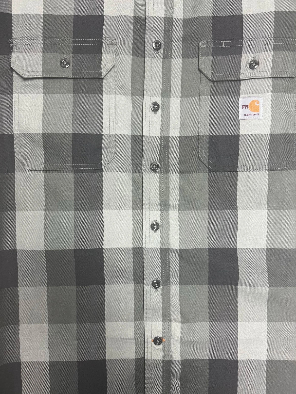 Carhartt FR Men's Grey Shirt Rugged Flex Original Fit Plaid L/S (S367)