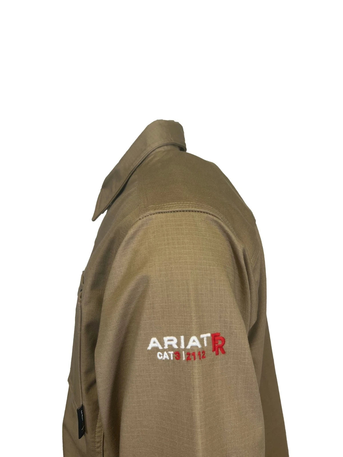Ariat FR Men's Khaki Shirt Ripstop Softshell Flame Resistant Long Sleeve (S57)