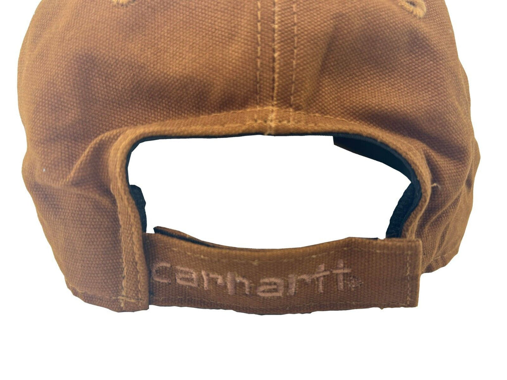 Carhartt Brown Canvas Cap FastDry Comfort Center Logo Patch (S03)