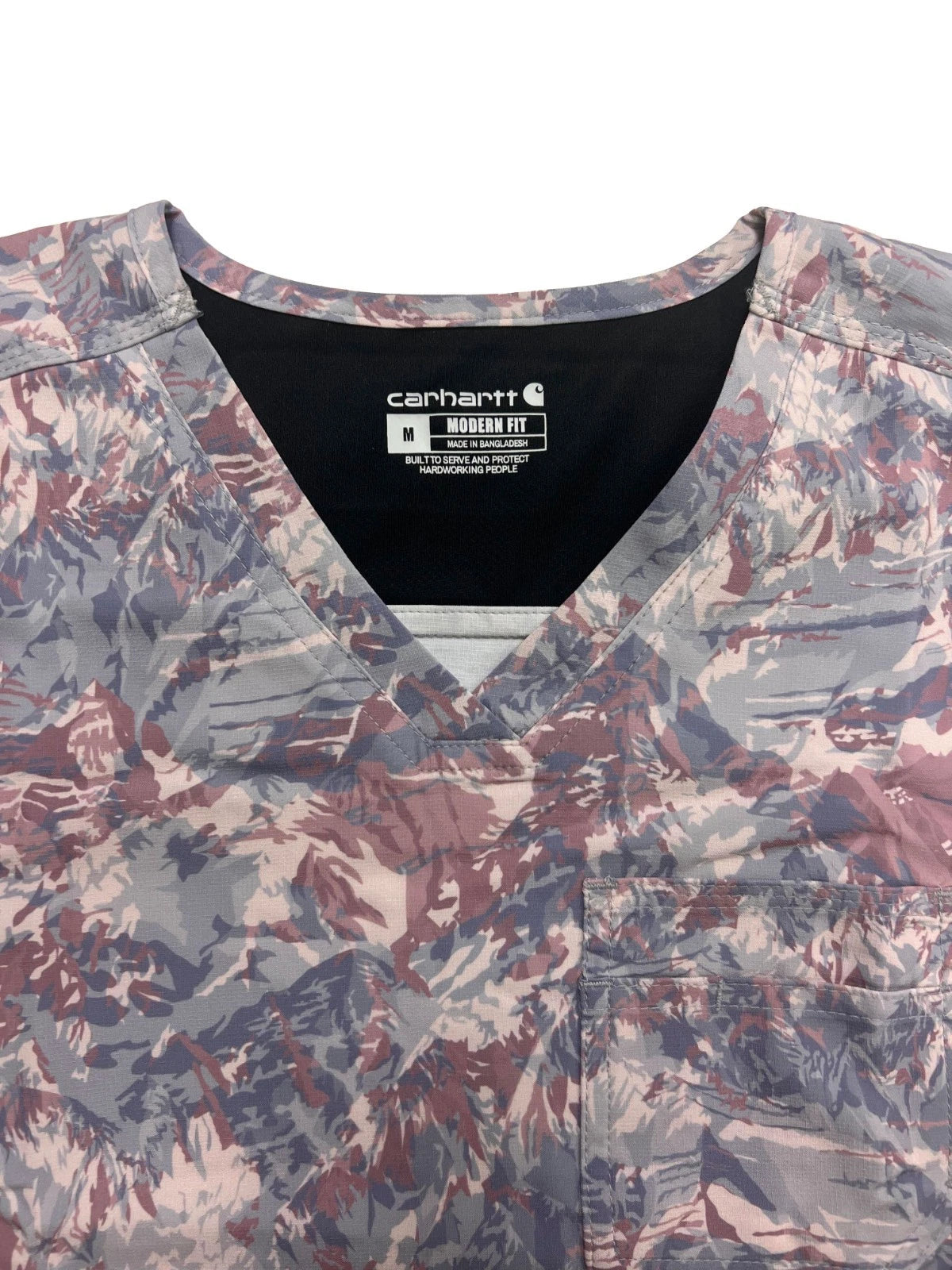 Carhartt Women's Snowy Ridges Scrub - Cross-Flex V-Neck Print Top (S45)