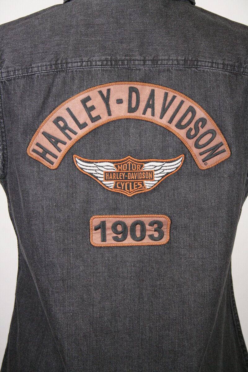 HD Branded Women's Charcoal Vest w/ Back Logo Sleeveless Vest