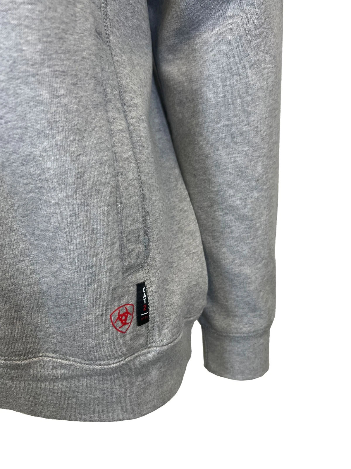 Ariat FR Men's Silver Fox Heather Pullover Hoodie Long Sleeve (S71)