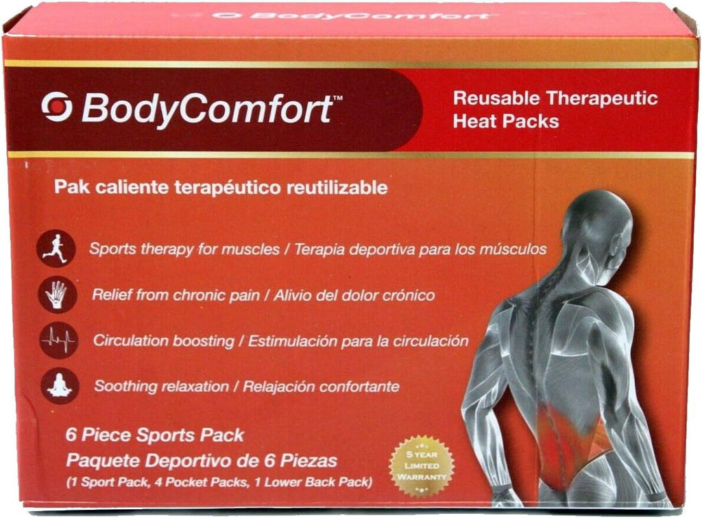 BodyComfort Therapeutic Instant Heat Pack - 6 Reusable Piece Pack