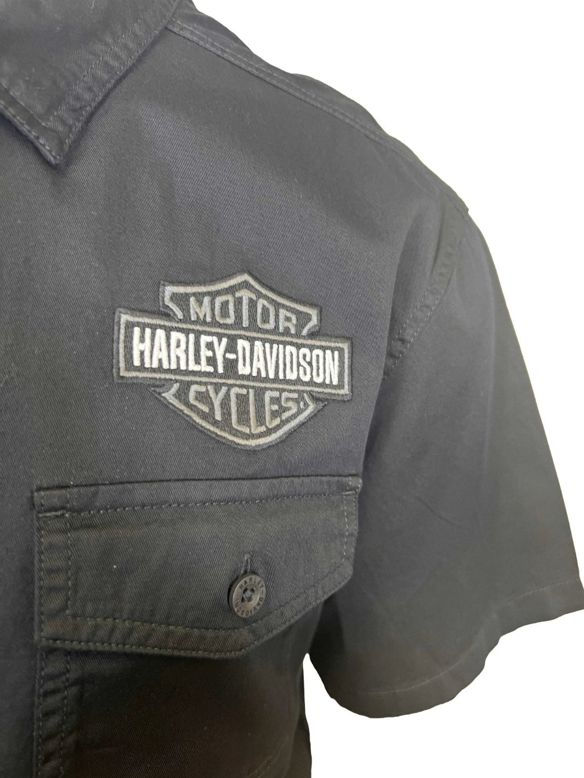 HD Brand Men's Black Shirt Ashes Lightweight Cotton Twill S/S (S346)