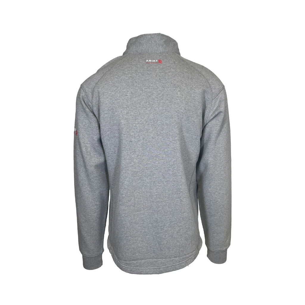 Ariat FR Men's Silver Fox Heather Hoodie 1/4 Zip Pullover Sweatshirt (S68)