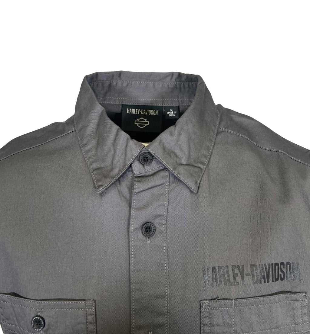 HD Branded  Men's Dark Grey Vest Logo Patch Sleeveless Shirt (S68)