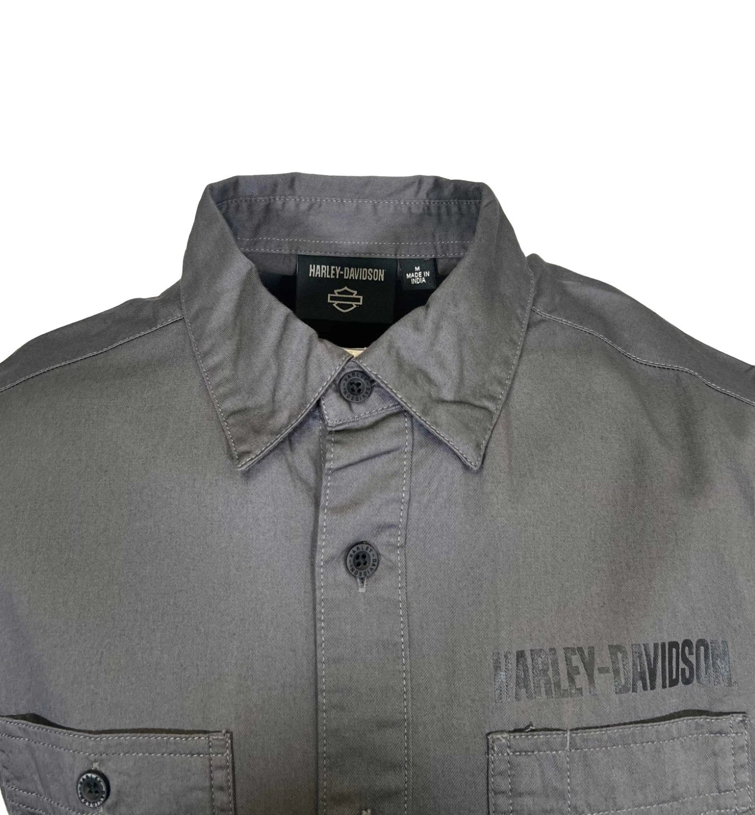 HD Branded  Men's Dark Grey Vest Logo Patch Sleeveless Shirt (S68)
